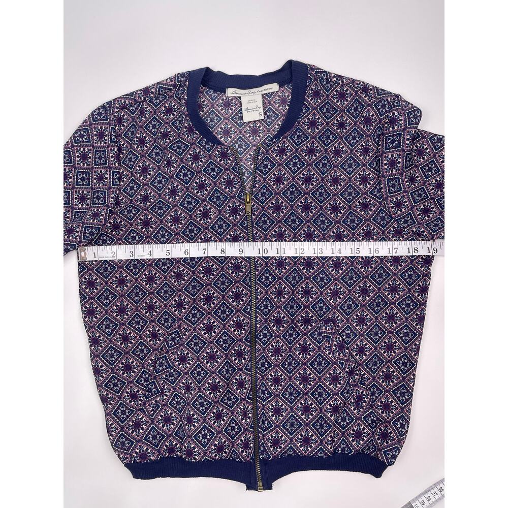 American Rag Geometric Print Zip-Up Jacket Women’s Size Small - Picture 8 of 9